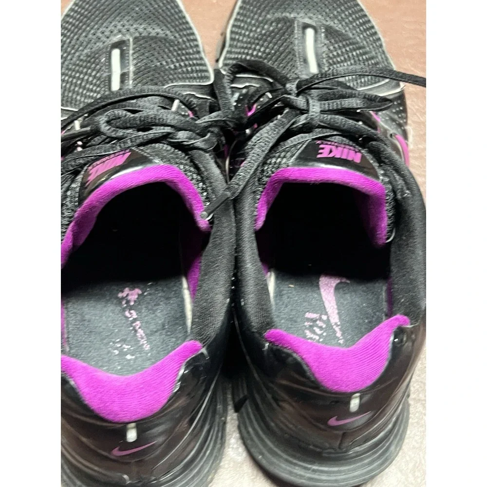 Size 10 Nike Free‎ Walk Women's Black Mesh Patent Leather Sneakers Shoes